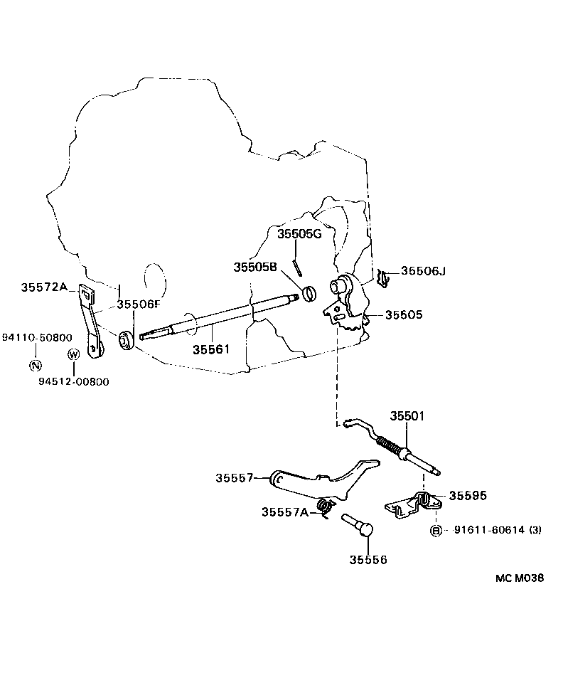  CAMRY WG |  THROTTLE LINK VALVE LEVER ATM