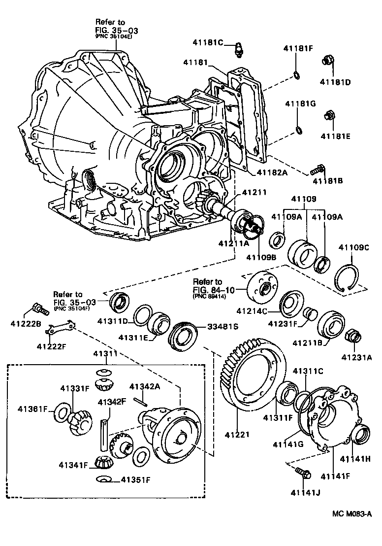 CAMRY WG |  FRONT AXLE HOUSING DIFFERENTIAL