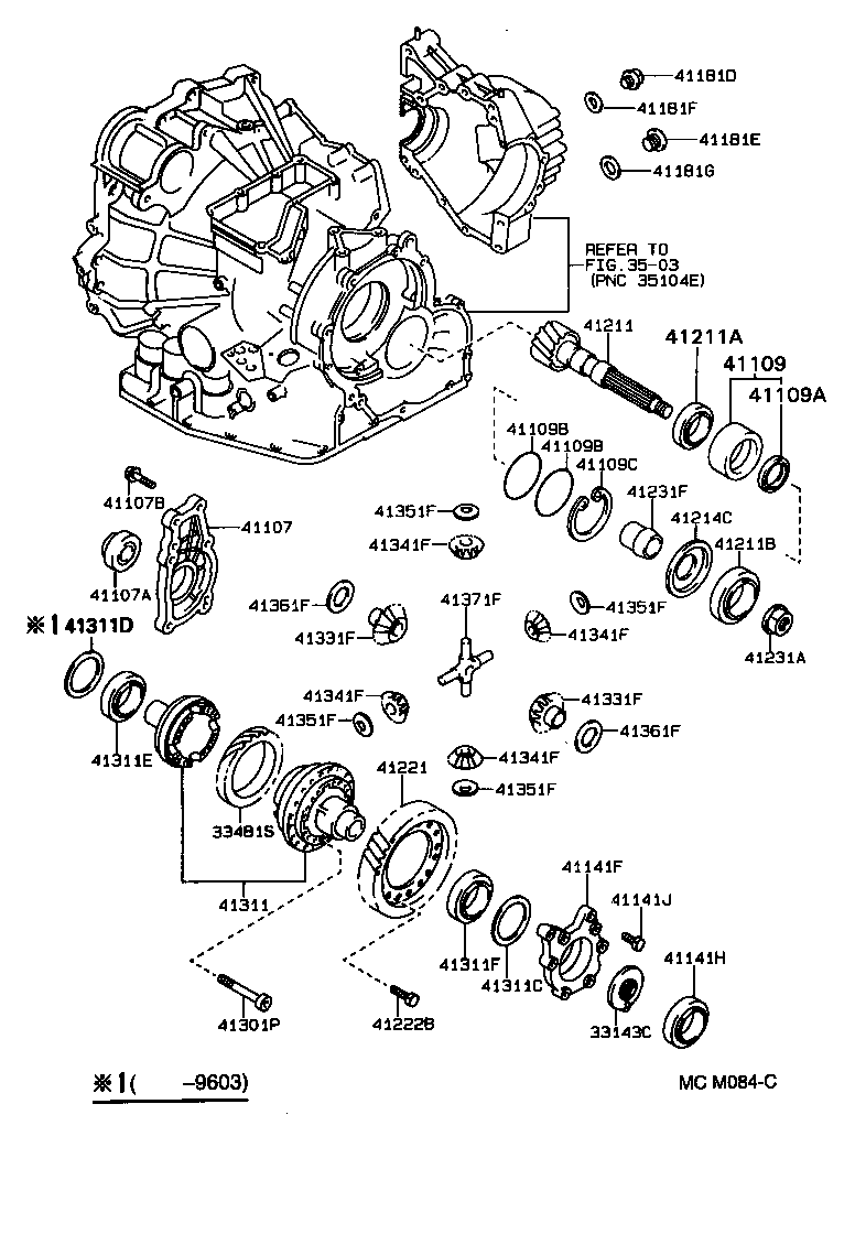  CAMRY WG |  FRONT AXLE HOUSING DIFFERENTIAL