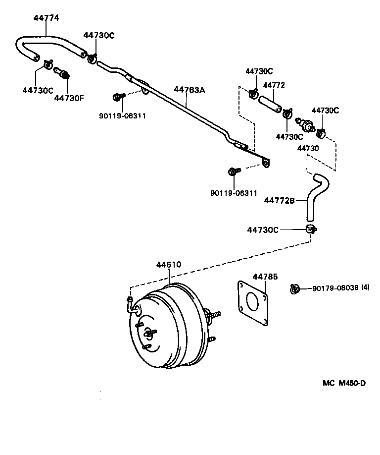  CAMRY WG |  BRAKE BOOSTER VACUUM TUBE