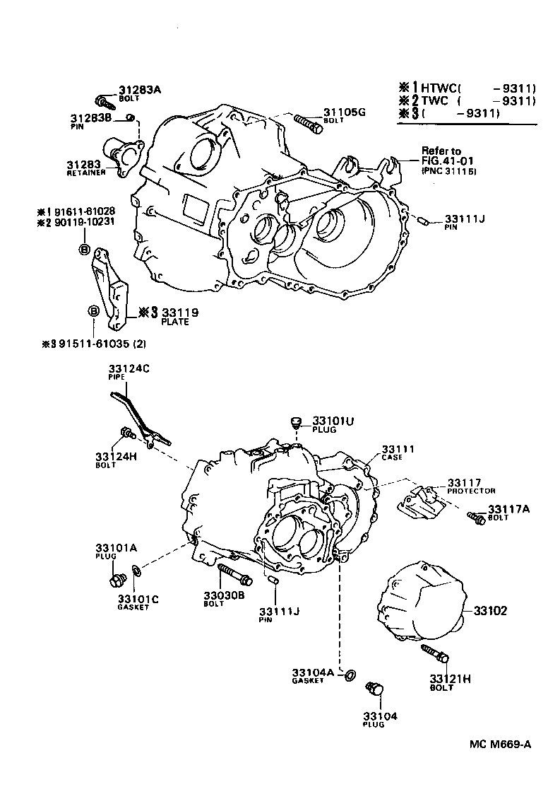  MR2 |  CLUTCH HOUSING TRANSMISSION CASE MTM