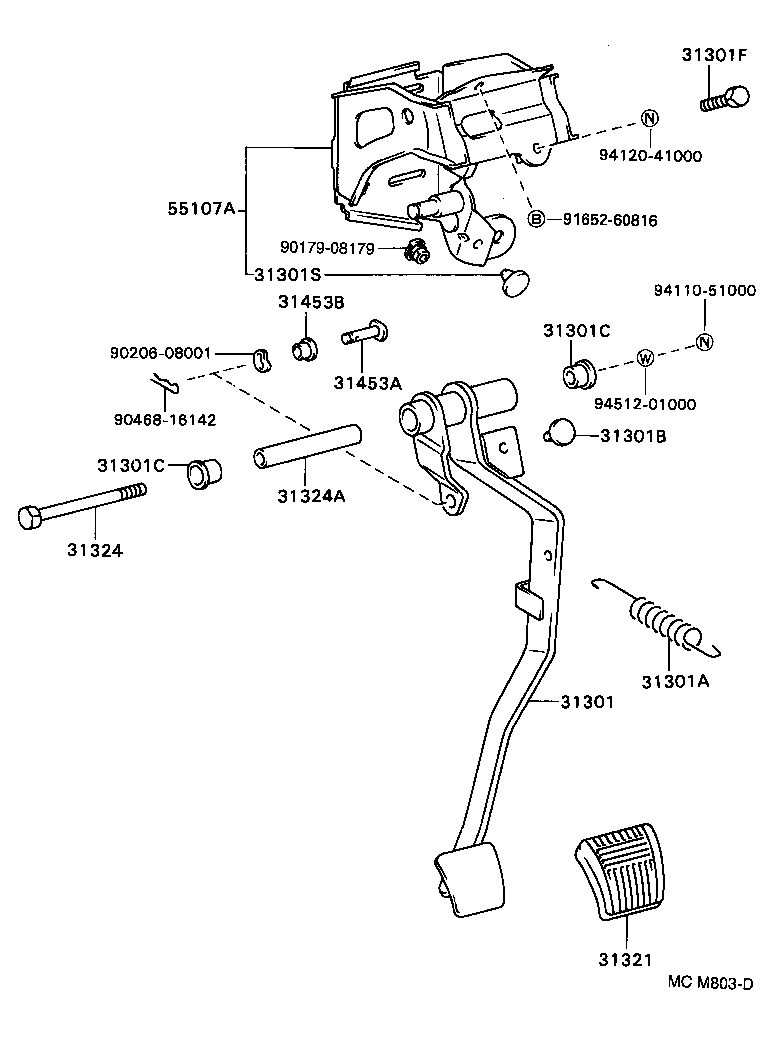  CARINA E UKP |  CLUTCH PEDAL FLEXIBLE HOSE