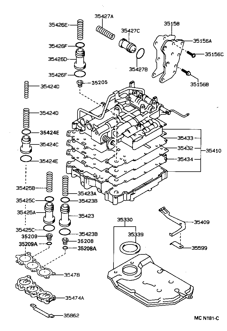  CARINA E UKP |  VALVE BODY OIL STRAINER ATM