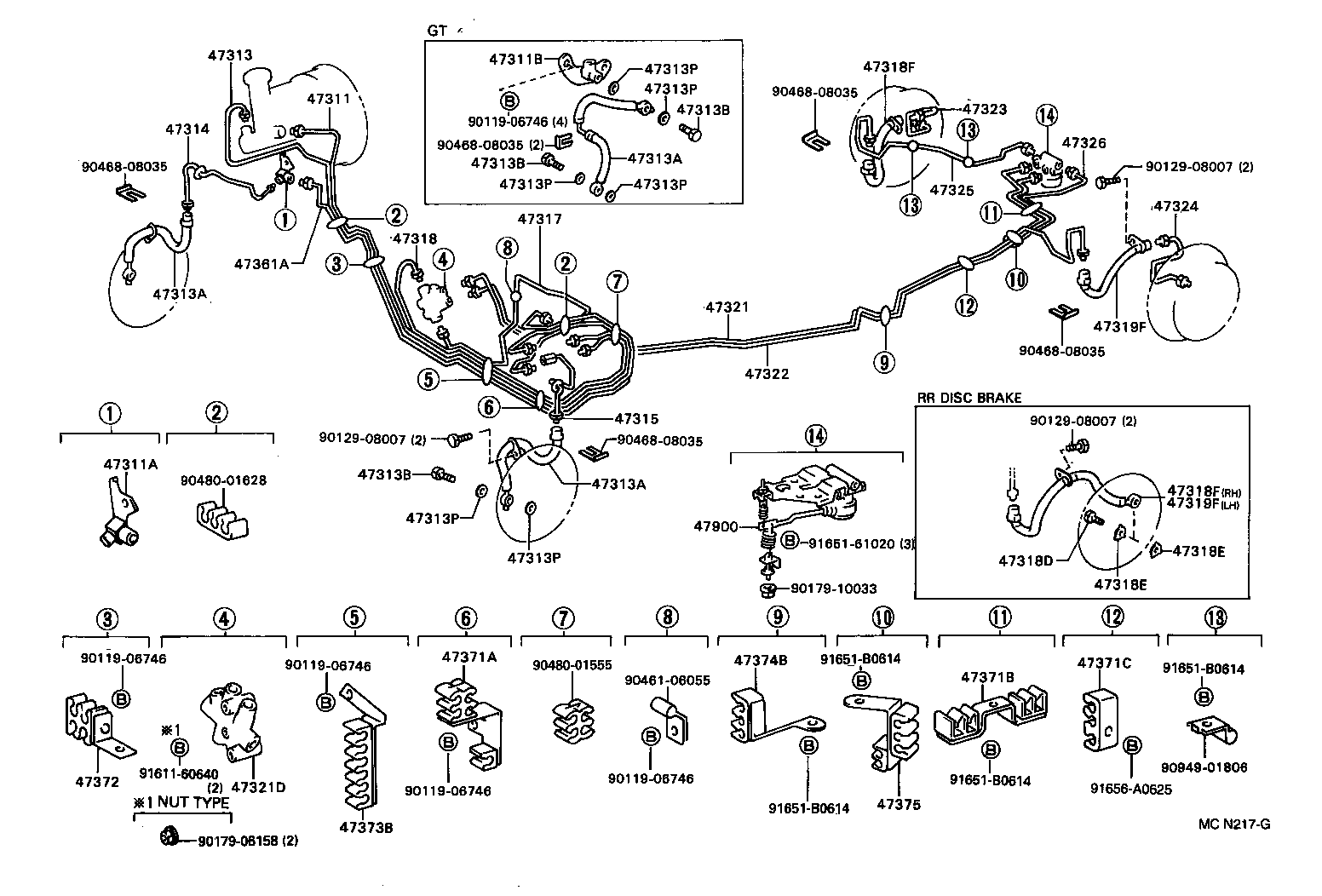  CARINA E UKP |  BRAKE TUBE CLAMP