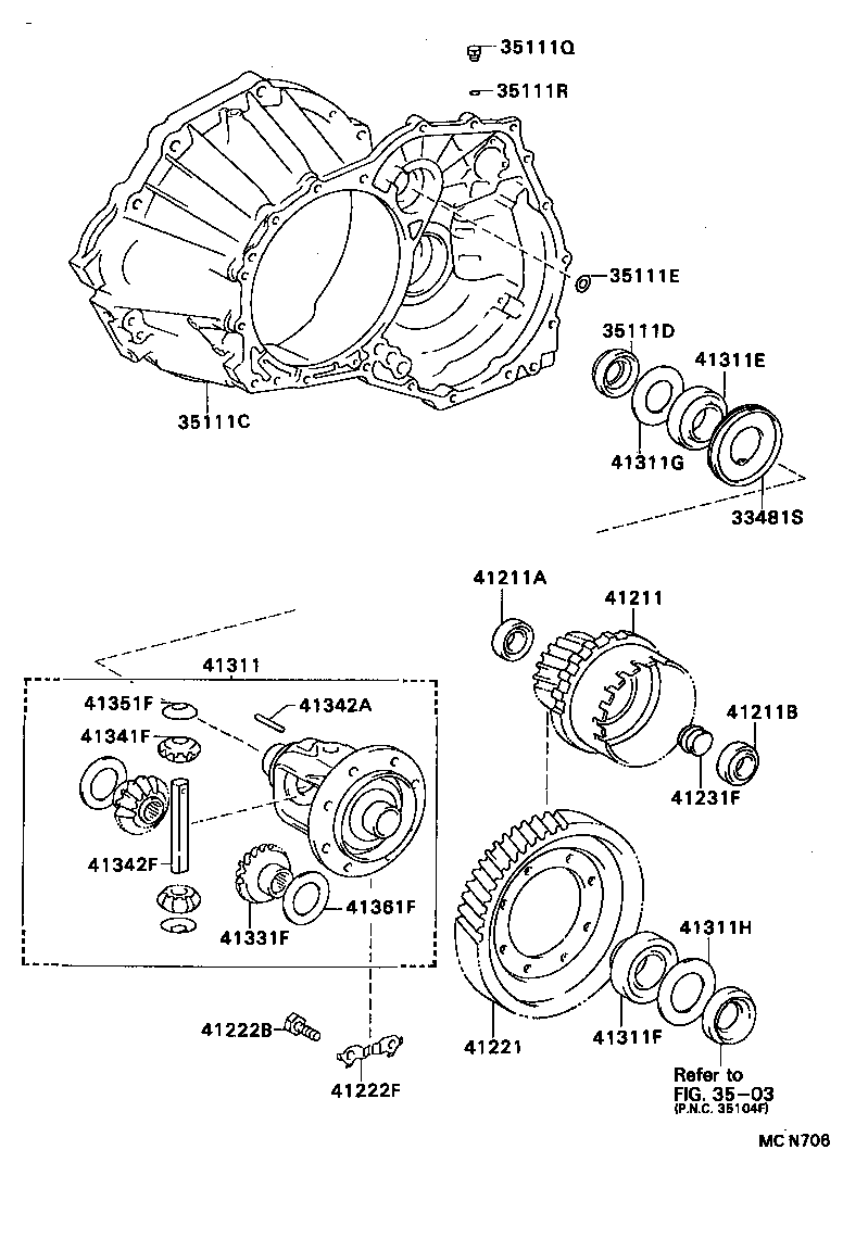  CARINA E UKP |  FRONT AXLE HOUSING DIFFERENTIAL