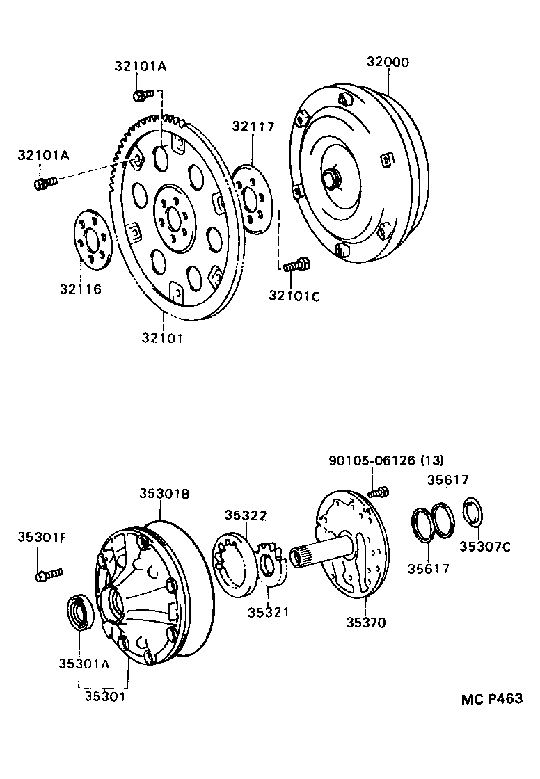  SUPRA |  TORQUE CONVERTER FRONT OIL PUMP CHAIN ATM