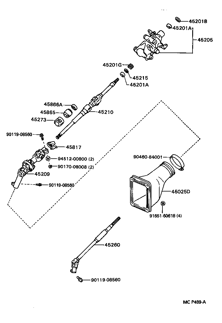  SUPRA |  STEERING COLUMN SHAFT
