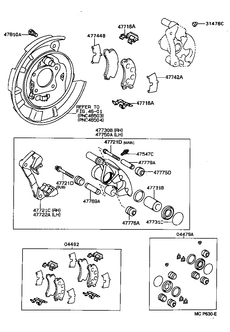  CARINA E SED LB JPP |  REAR DISC BRAKE CALIPER DUST COVER