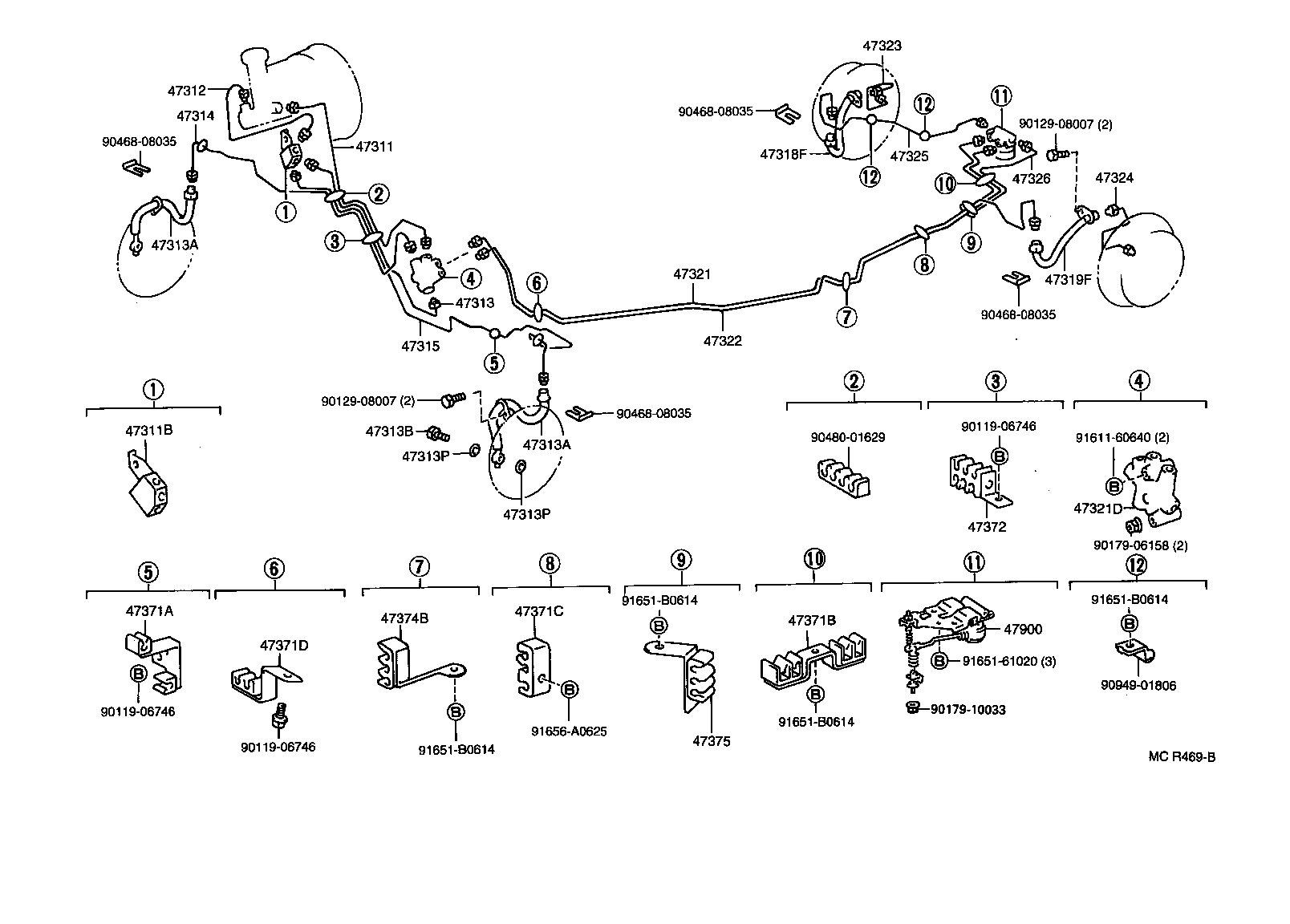  CARINA E UKP |  BRAKE TUBE CLAMP