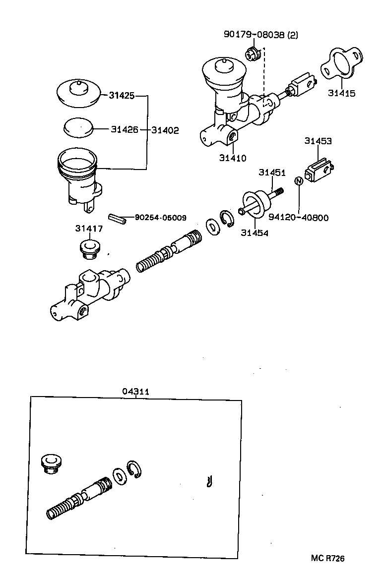  HILUX |  CLUTCH MASTER CYLINDER