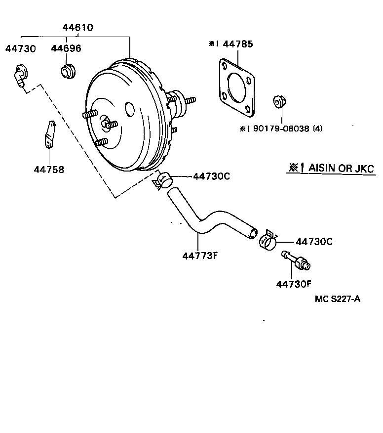  CARINA E UKP |  BRAKE BOOSTER VACUUM TUBE