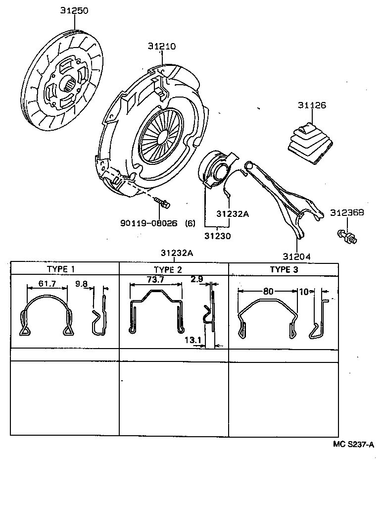  CARINA E UKP |  CLUTCH RELEASE FORK