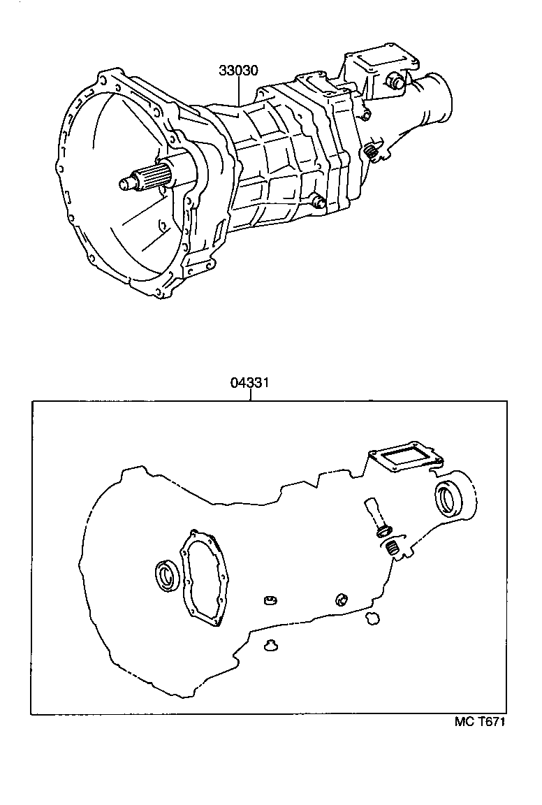  HIACE HIACE S B V |  TRANSAXLE OR TRANSMISSION ASSY GASKET KIT MTM