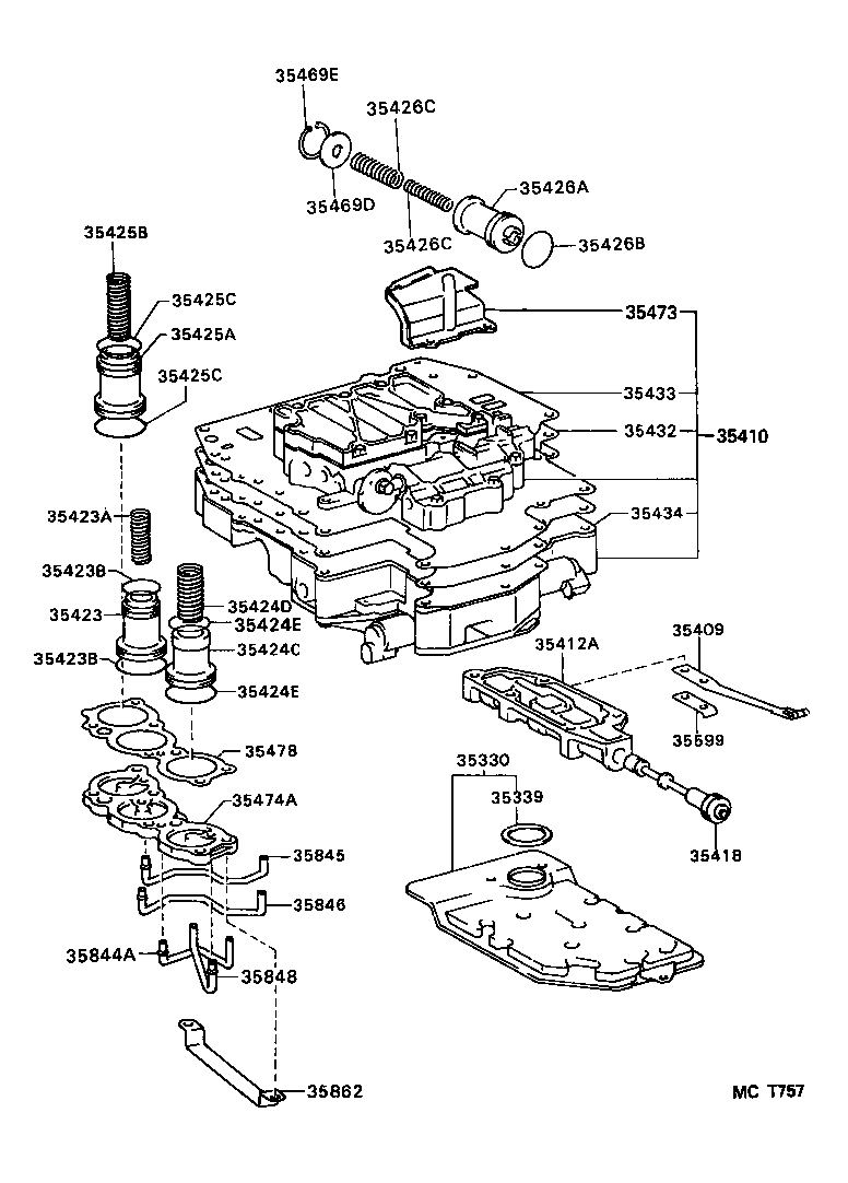  CAMRY WG |  VALVE BODY OIL STRAINER ATM