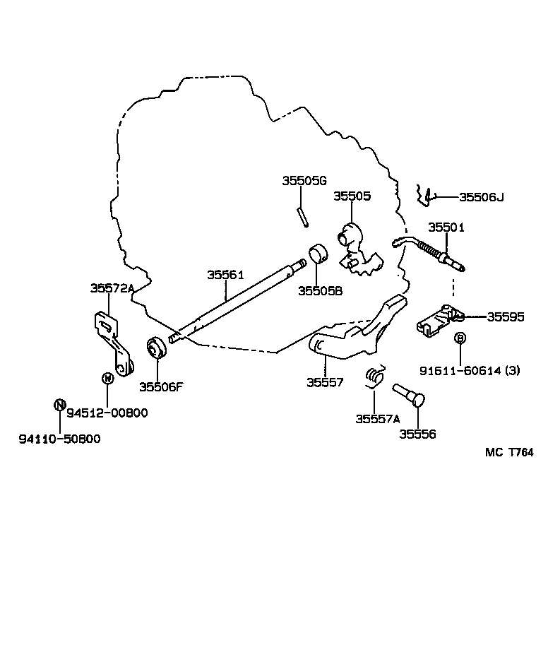  CAMRY WG |  THROTTLE LINK VALVE LEVER ATM