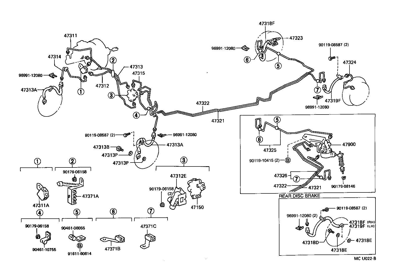  CAMRY WG |  BRAKE TUBE CLAMP