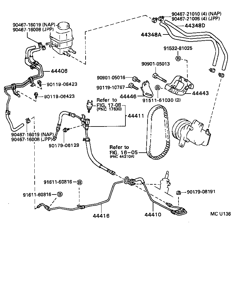 CAMRY WG |  POWER STEERING TUBE