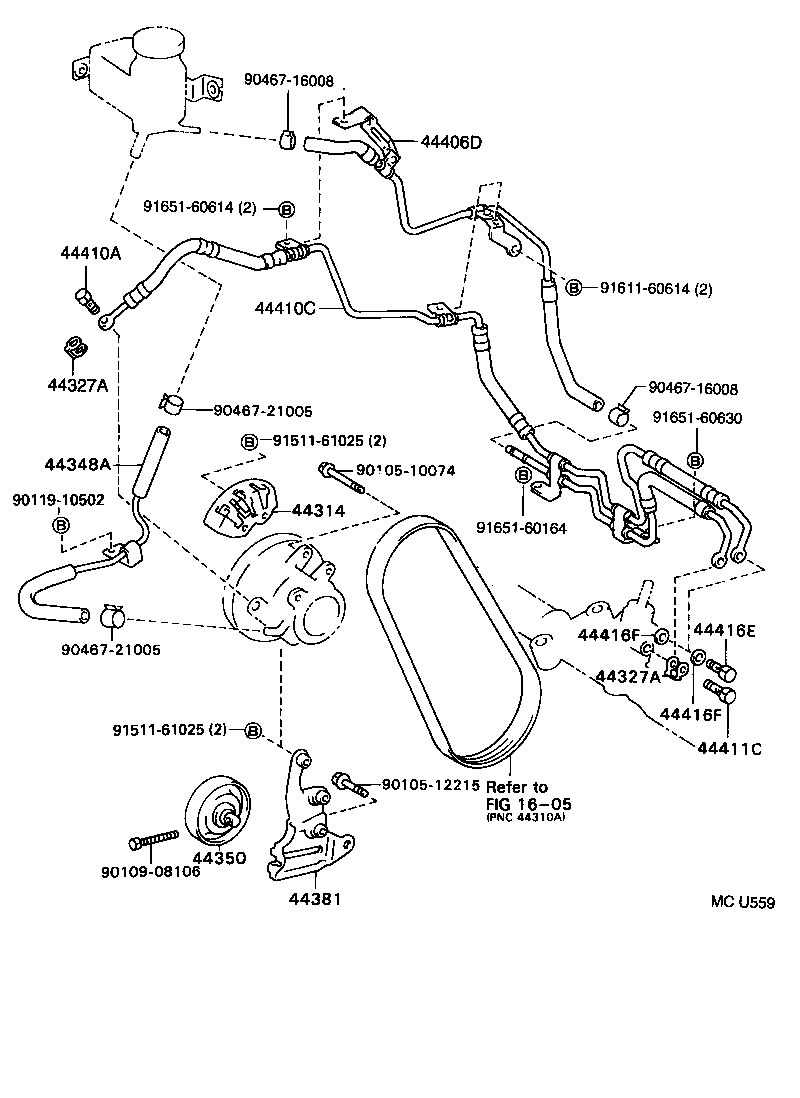  CARINA E UKP |  POWER STEERING TUBE