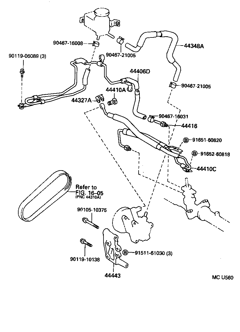  CARINA E UKP |  POWER STEERING TUBE