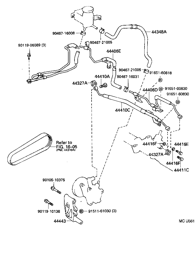  CARINA E UKP |  POWER STEERING TUBE
