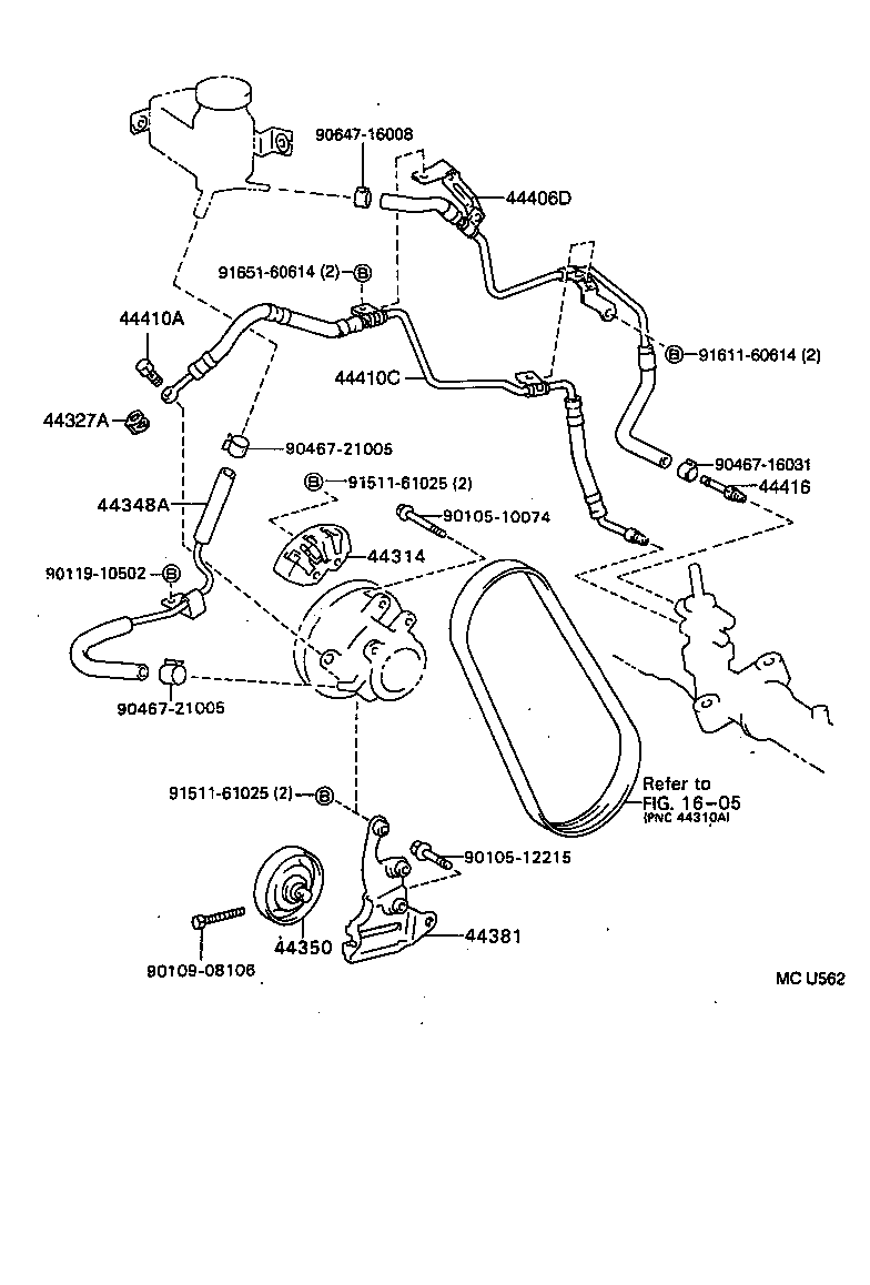  CARINA E UKP |  POWER STEERING TUBE