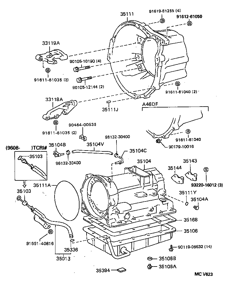  PREVIA |  TRANSMISSION CASE OIL PAN ATM