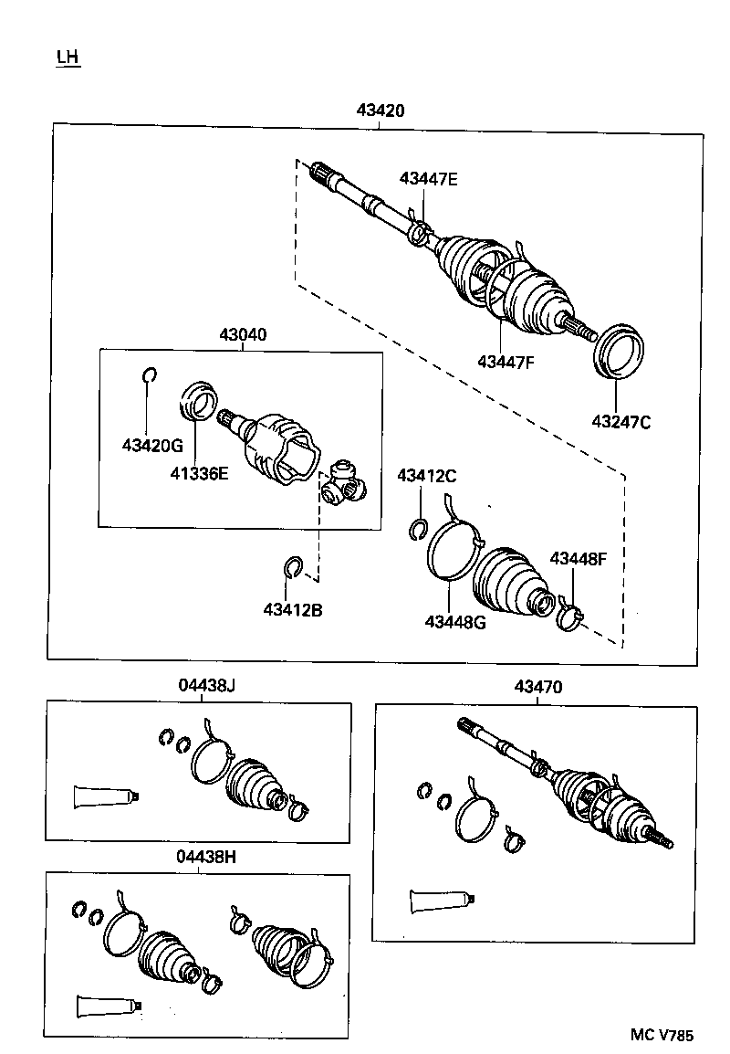  CAMRY WG |  FRONT DRIVE SHAFT