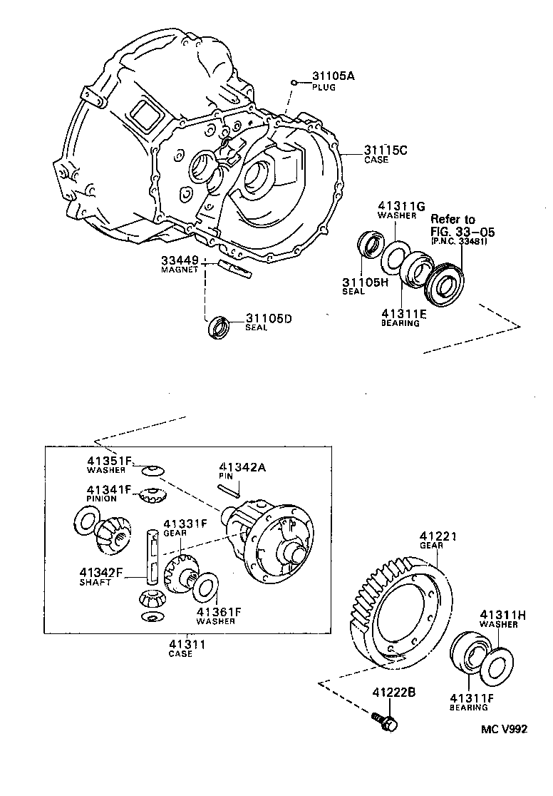  STARLET |  FRONT AXLE HOUSING DIFFERENTIAL