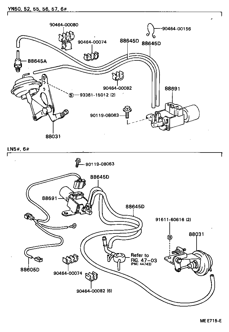  HILUX |  HEATING AIR CONDITIONING VACUUM PIPING