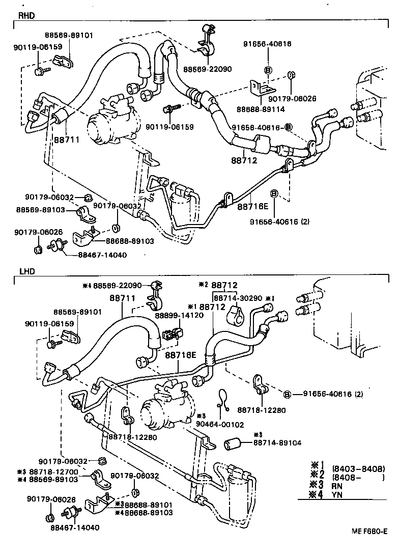  HILUX |  HEATING AIR CONDITIONING COOLER PIPING