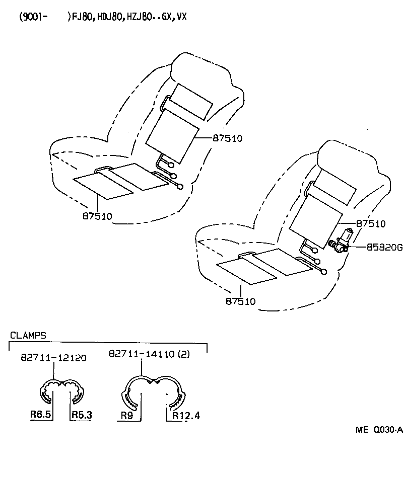  LAND CRUISER 80 |  SEAT MOTOR SEAT HEATER