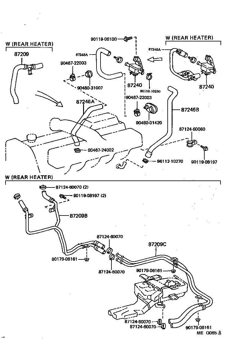  LAND CRUISER 80 |  HEATING AIR CONDITIONING WATER PIPING