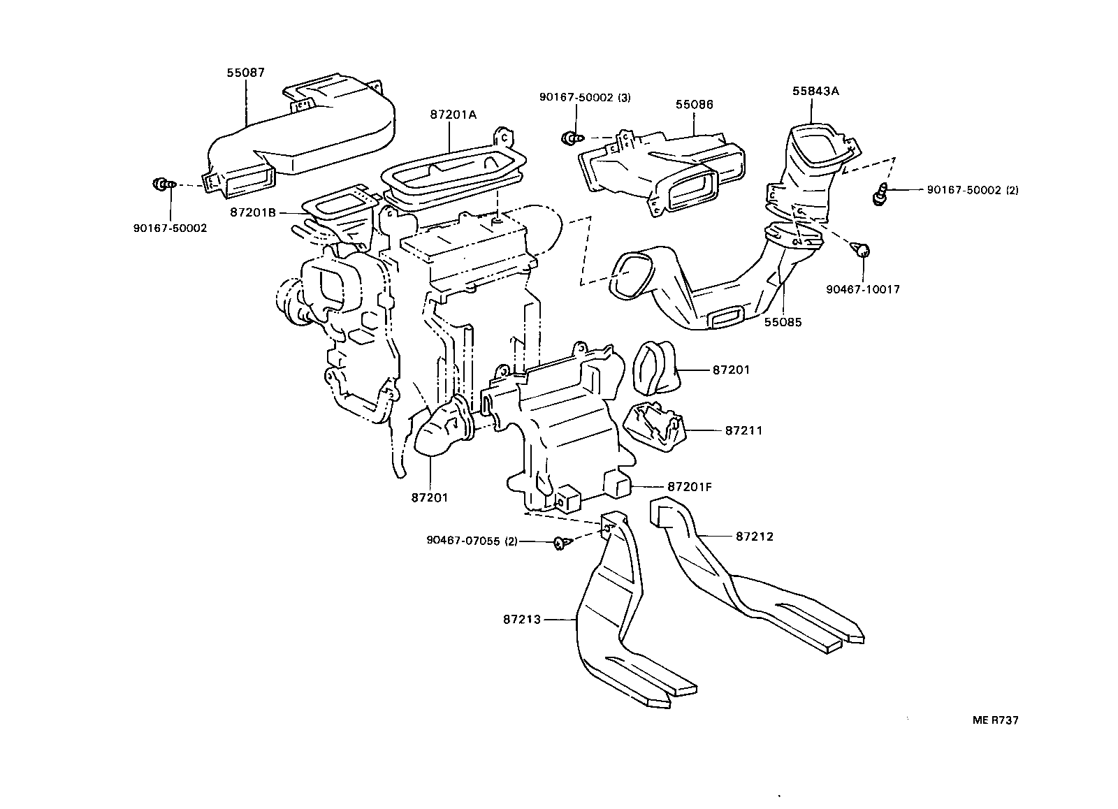  CAMRY WG |  HEATING AIR CONDITIONING CONTROL AIR DUCT