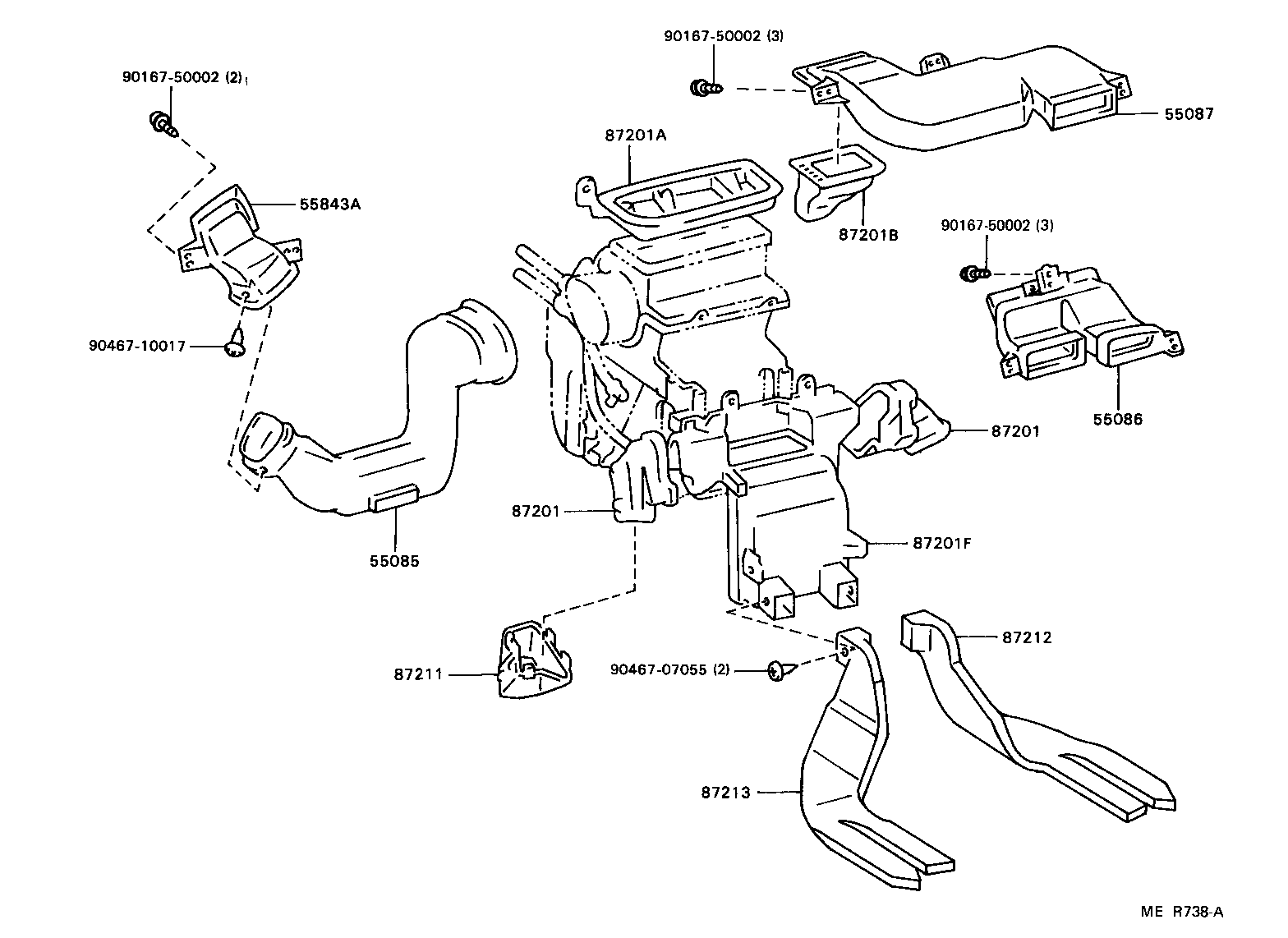  CAMRY WG |  HEATING AIR CONDITIONING CONTROL AIR DUCT