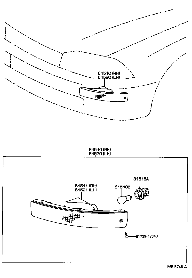  CAMRY SED |  FRONT TURN SIGNAL LAMP