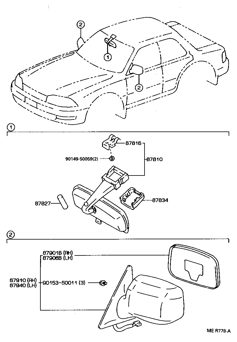  CAMRY SED |  MIRROR