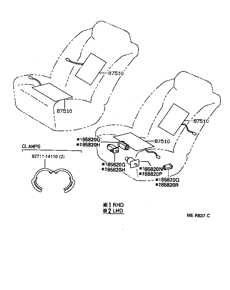  CAMRY WG |  SEAT MOTOR SEAT HEATER