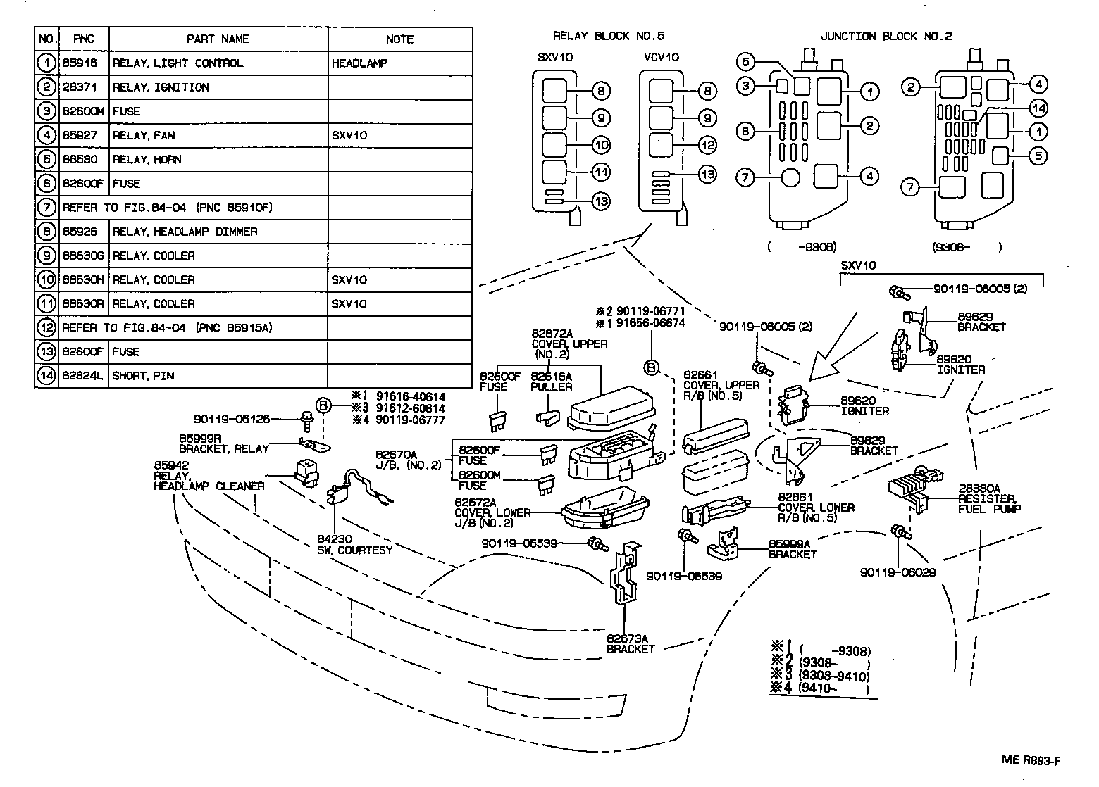  CAMRY WG |  SWITCH RELAY COMPUTER