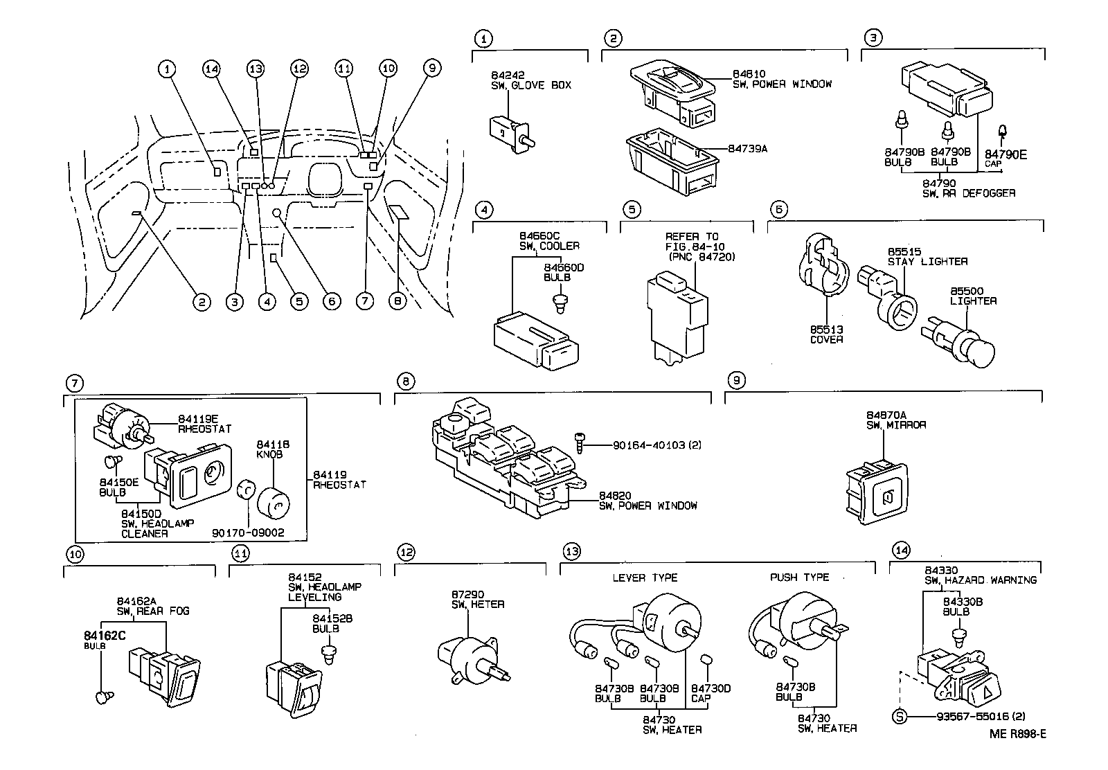  CAMRY WG |  SWITCH RELAY COMPUTER
