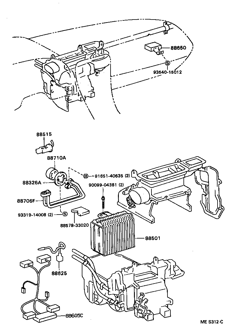  CAMRY WG |  HEATING AIR CONDITIONING COOLER UNIT