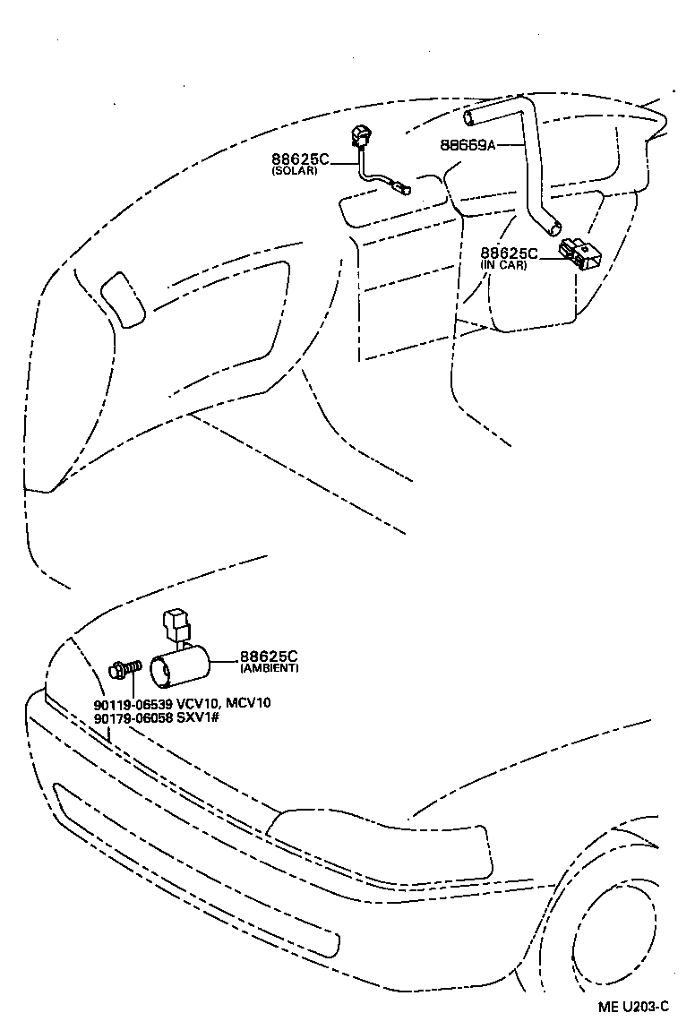  CAMRY WG |  HEATING AIR CONDITIONING CONTROL AIR DUCT