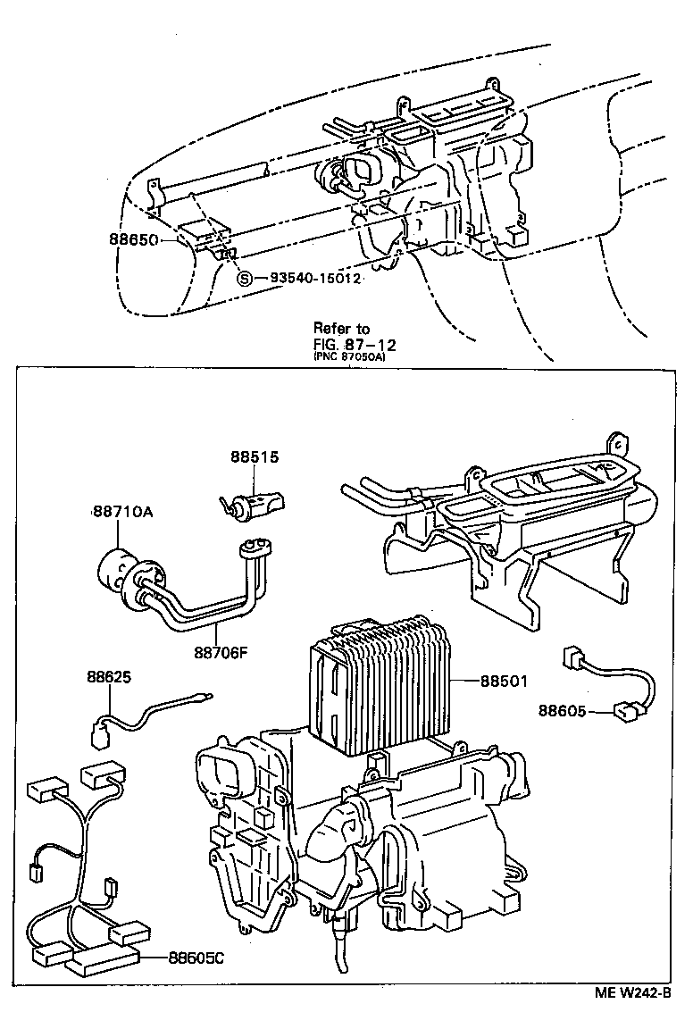  CAMRY WG |  HEATING AIR CONDITIONING COOLER UNIT