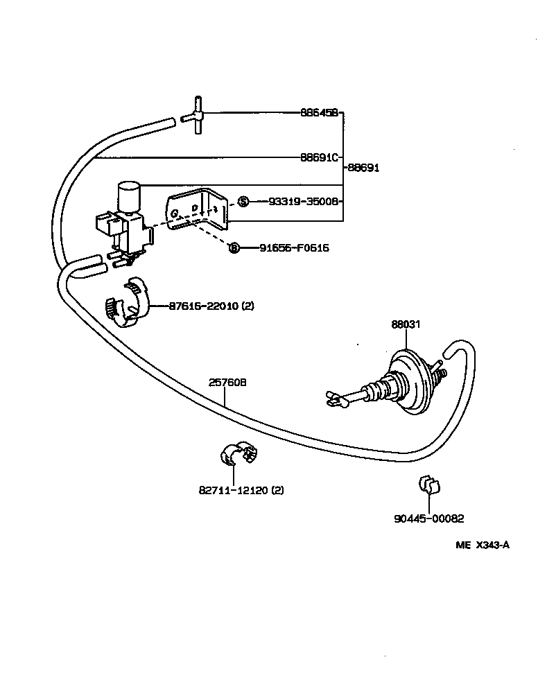  HILUX JPP |  HEATING AIR CONDITIONING VACUUM PIPING