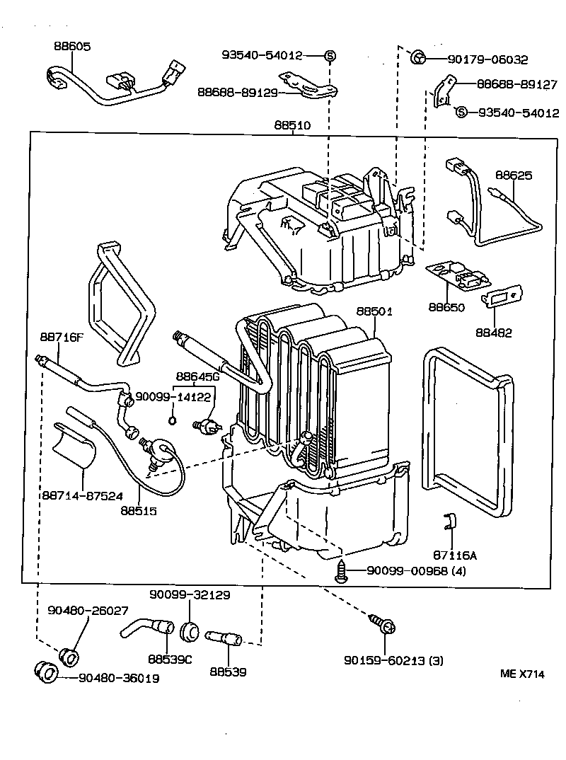  HILUX |  HEATING AIR CONDITIONING COOLER UNIT