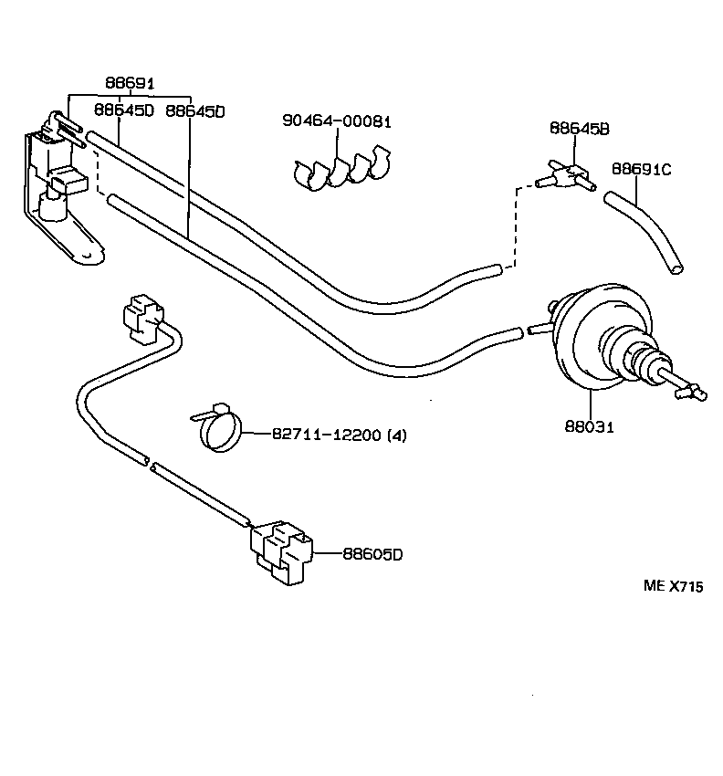  HILUX |  HEATING AIR CONDITIONING VACUUM PIPING