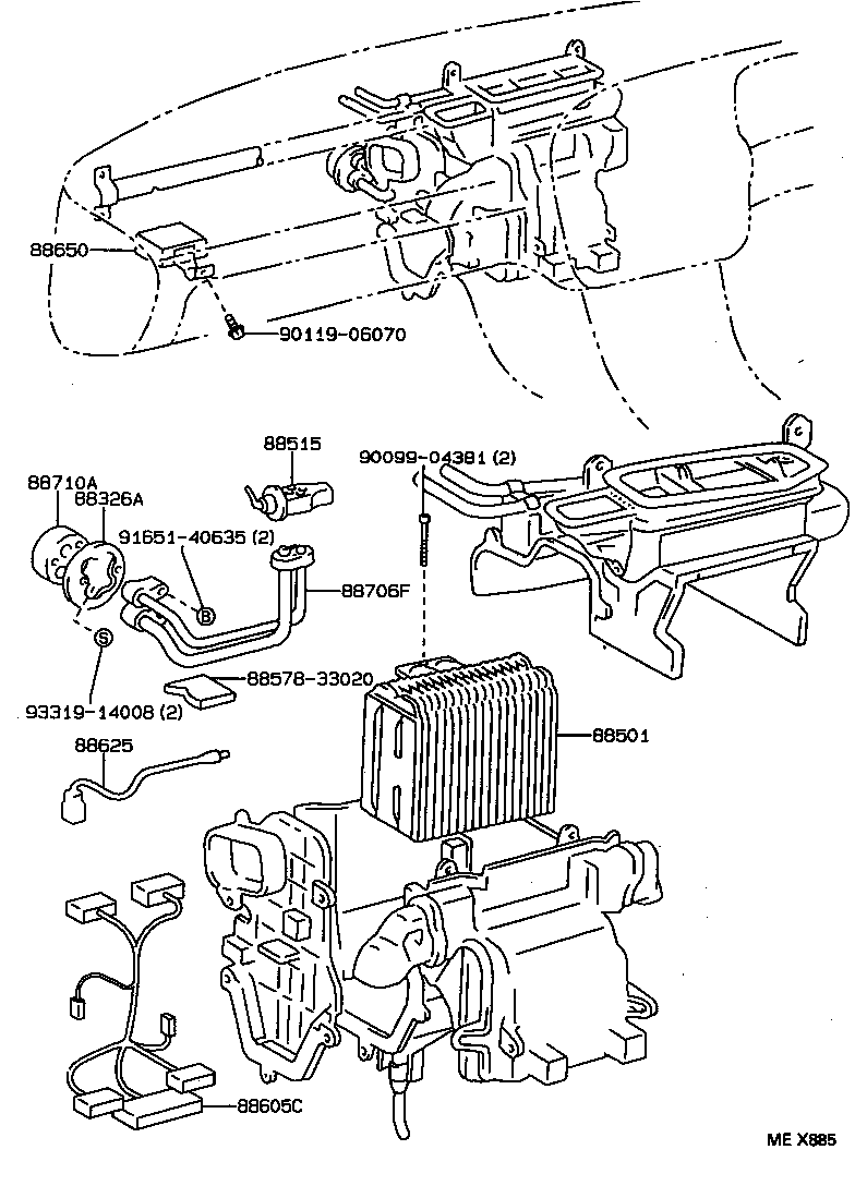  CAMRY WG |  HEATING AIR CONDITIONING COOLER UNIT