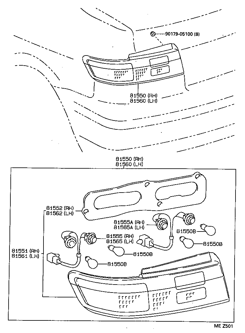  PASEO |  REAR COMBINATION LAMP