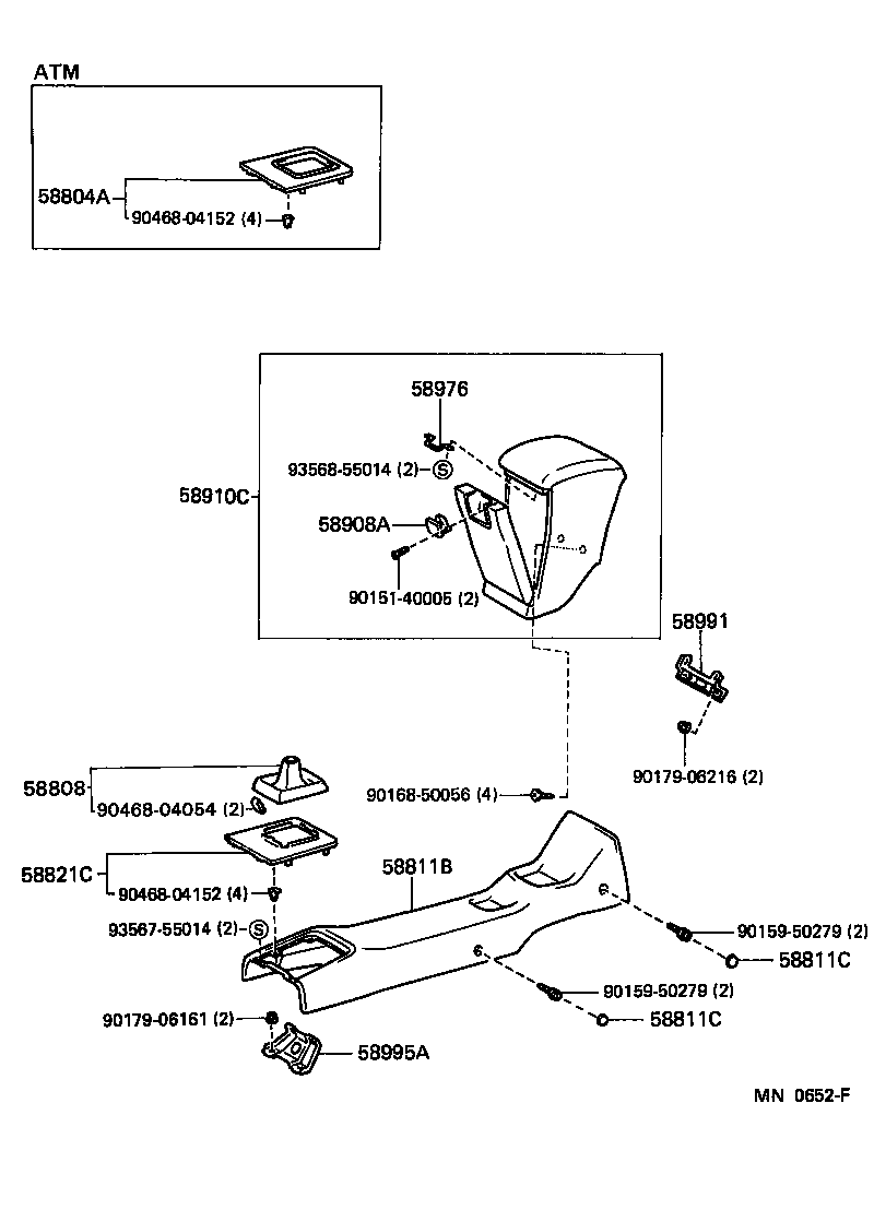  MR2 |  CONSOLE BOX BRACKET