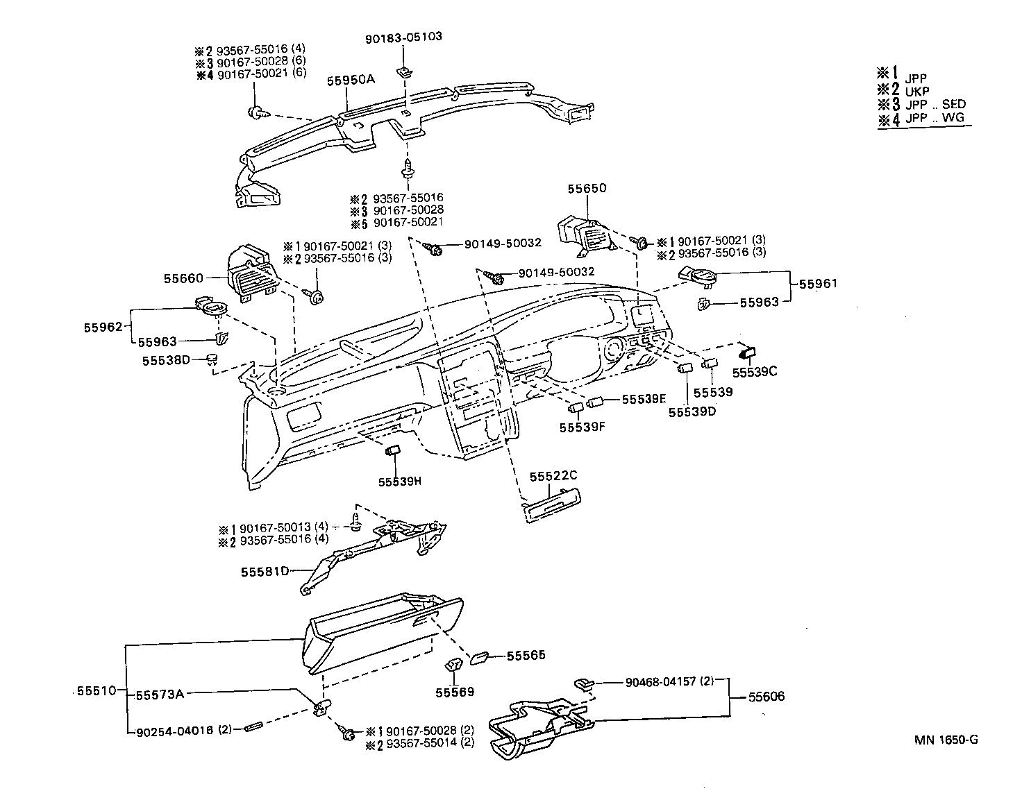  CARINA E UKP |  INSTRUMENT PANEL GLOVE COMPARTMENT