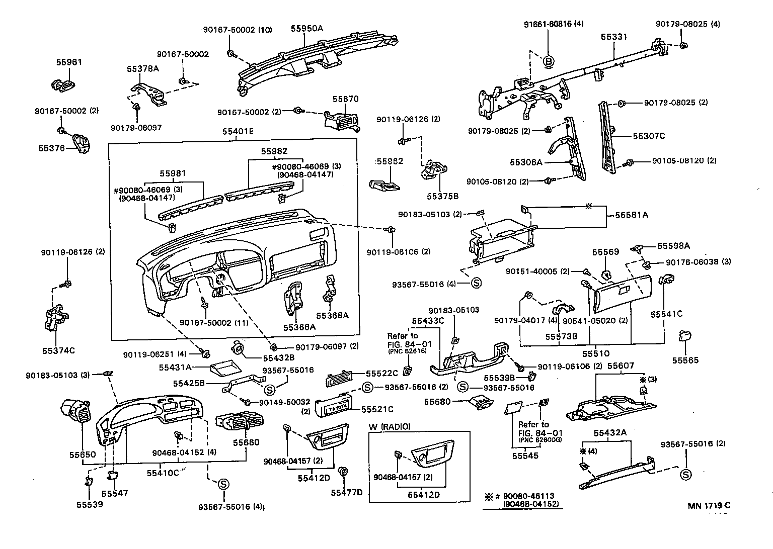  CAMRY WG |  INSTRUMENT PANEL GLOVE COMPARTMENT